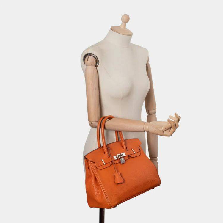 Orange hermes outlet bag