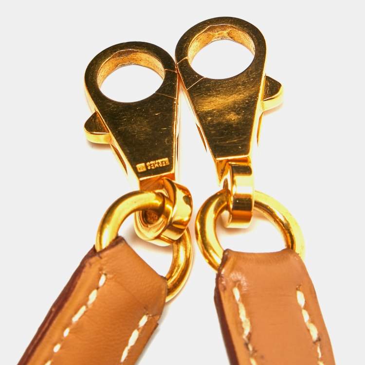 Pre Owned Hermes Naturel Vache Leather Gold Finish Kelly Sellier 35 Bag
