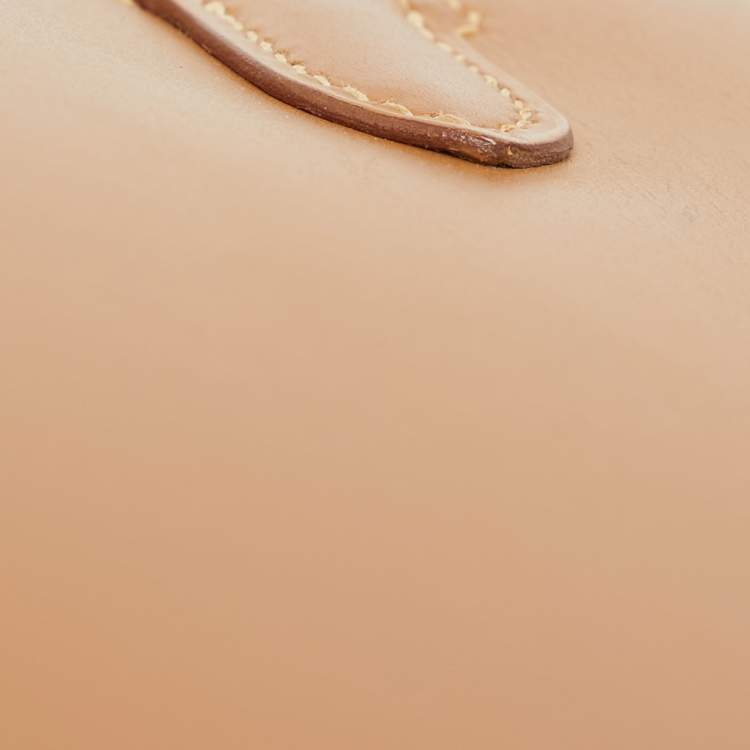 Pre Owned Hermes Naturel Vache Leather Gold Finish Kelly Sellier 35 Bag
