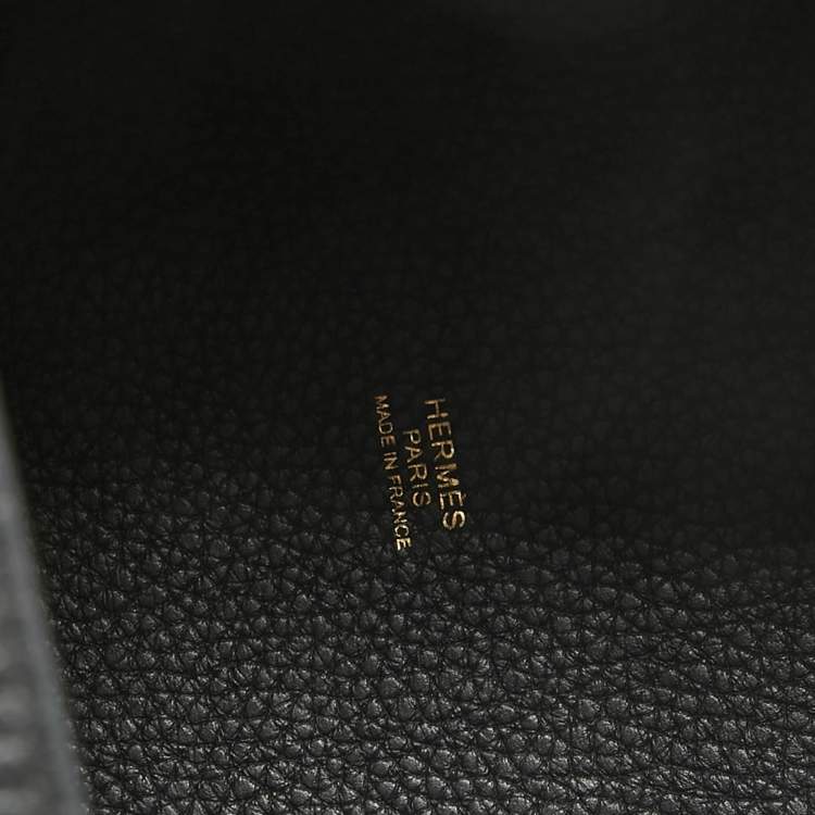 Pre Owned Hermes Noir Taurillon Clemence Leather Picotin Lock 18 Bag