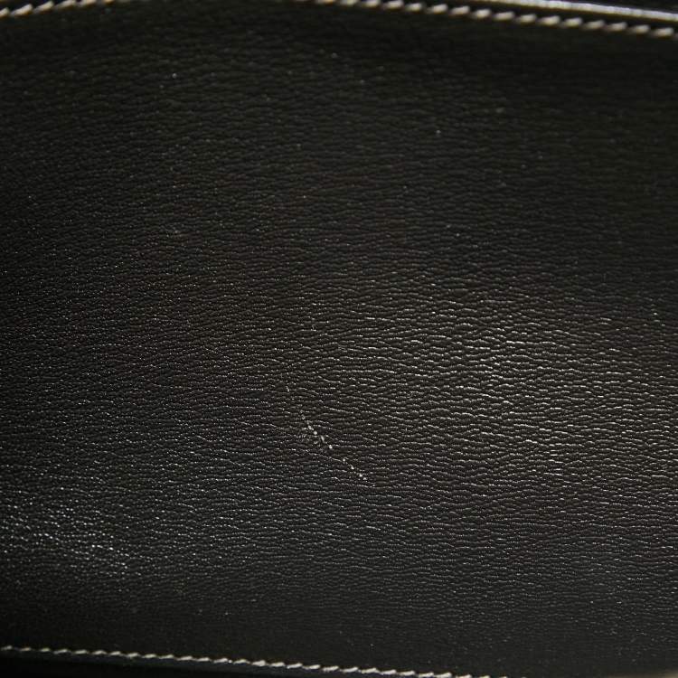 Pre Owned Hermes Graphite Crocodile Porosus Palladium Finish Birkin 35 Bag