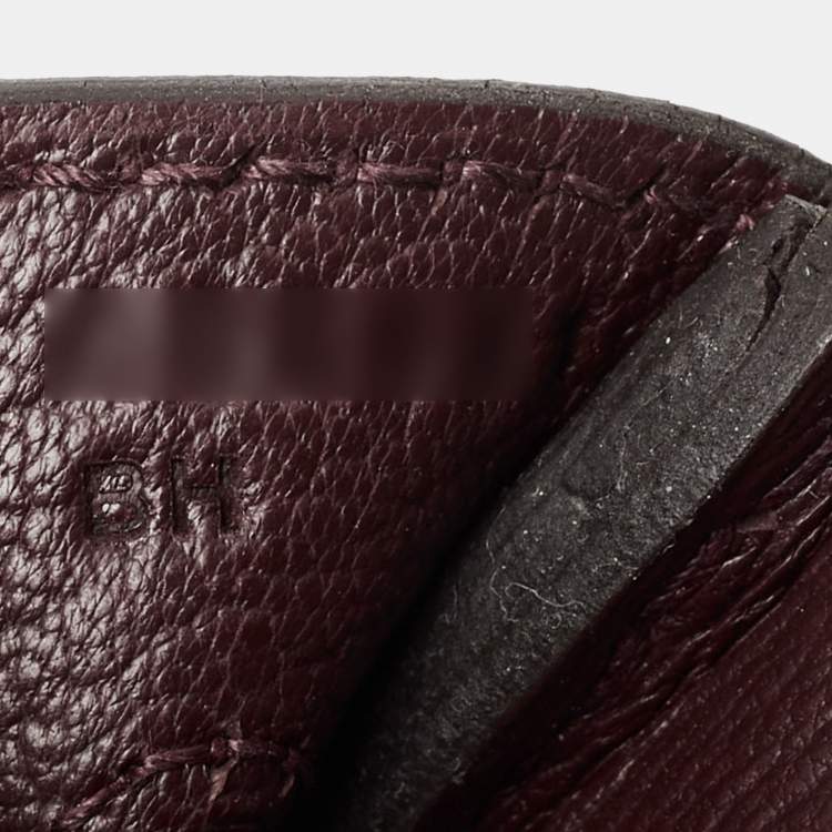Pre Owned Hermes Bordeaux Togo Leather Palladium Finish Birkin 40 Bag