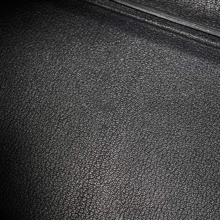 Pre Owned Hermes Noir Togo Leather Palladium Finish Birkin 35 Bag 