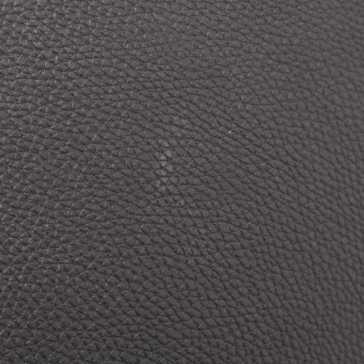 Pre Owned Hermes Noir Togo Leather Palladium Finish Birkin 35 Bag 