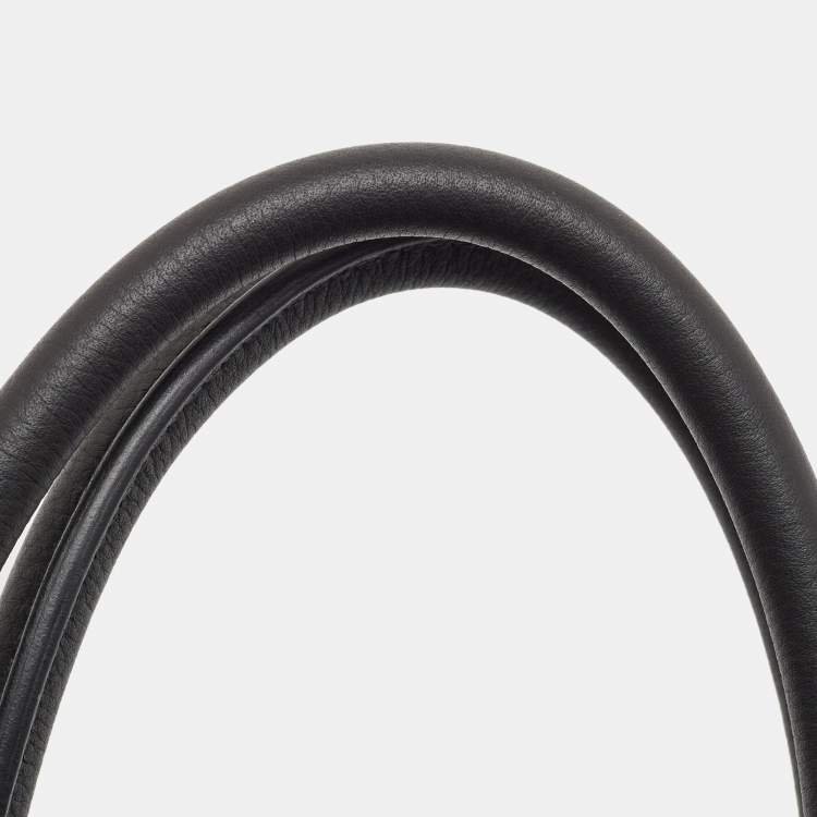 Pre Owned Hermes Noir Togo Leather Palladium Finish Birkin 35 Bag 