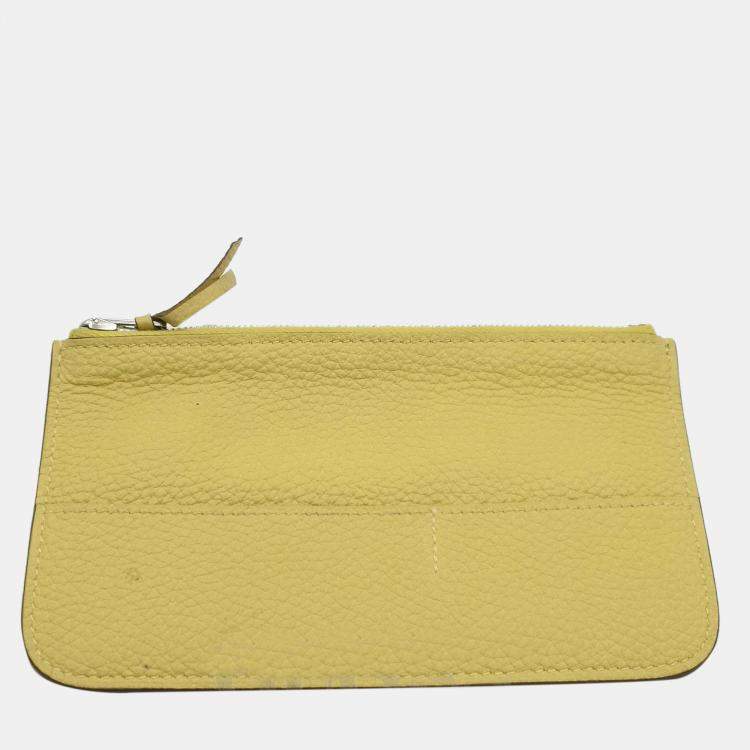Pre Owned Hermes Yellow Epsom Dogon Long Wallet
