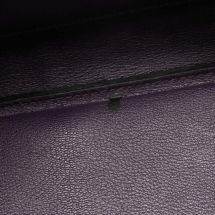 Pre Owned Hermes Amethyst Crocodile Porosus Palladium Finish Birkin 40 Bag