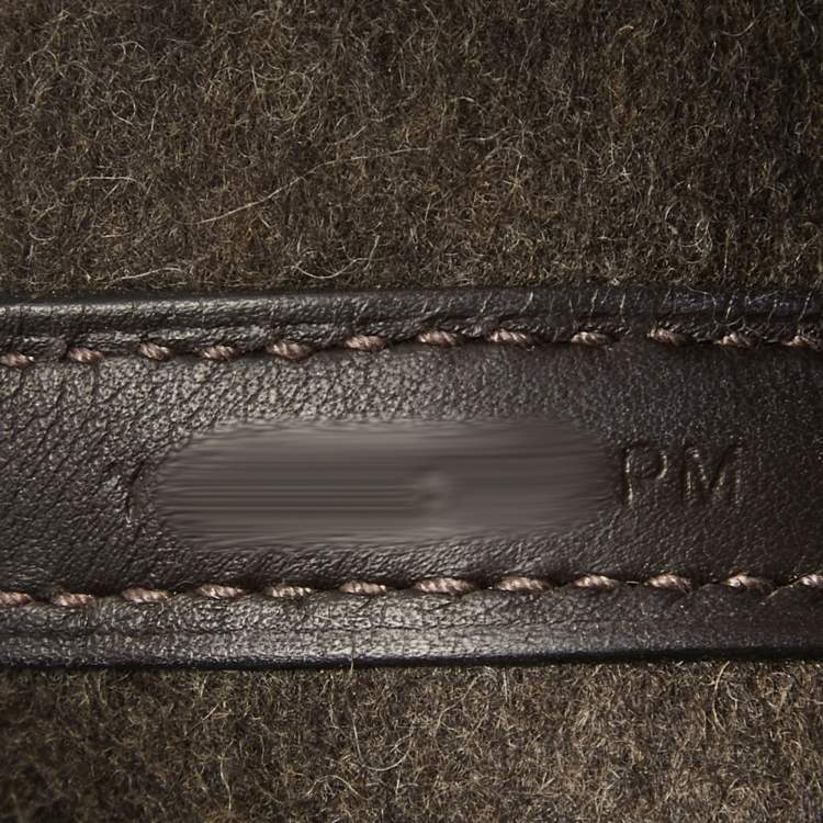 Pre Owned Hermes Ebene Feutre and Swift Leather Picotin Lock 18 Bag