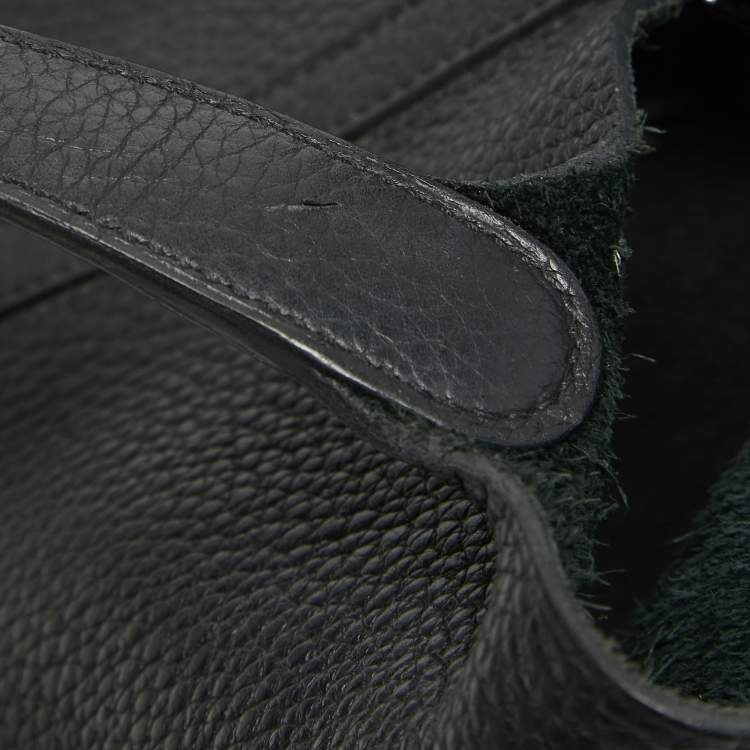 Pre Owned Hermes Noir Taurillon Clemence Leather Picotin Lock 18 Bag