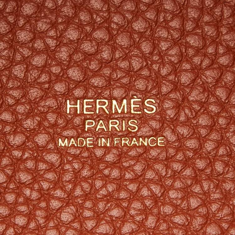 Pre Owned Hermès  Cuivre Taurillon Clemence Leather Picotin Lock 22 Bag