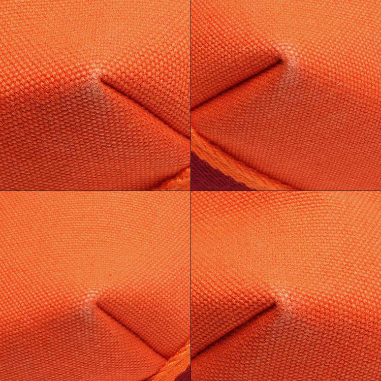 Pre Owned Hermes Orange Canvas Bride-A-Brac Travel Case
