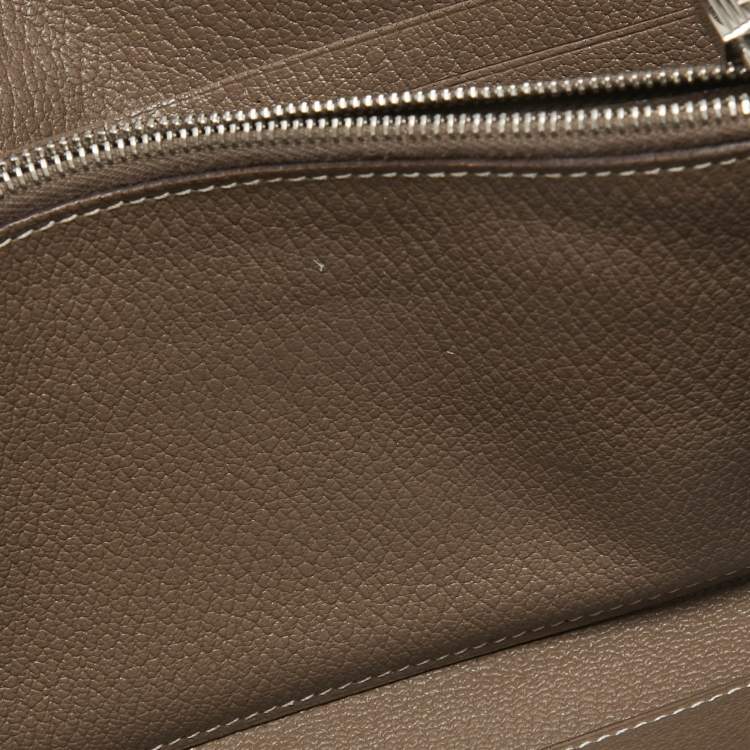 Pre Owned Hermes Taupe Chevre Leather Kelly Classic Wallet