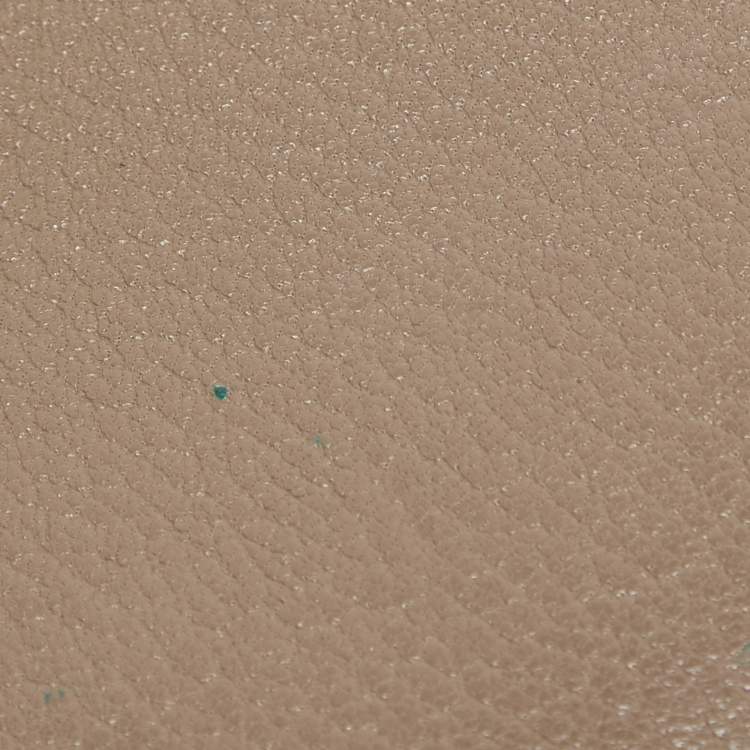 Pre Owned Hermes Taupe Chevre Leather Kelly Classic Wallet