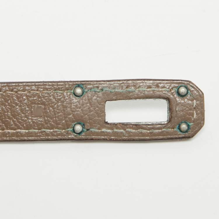 Pre Owned Hermes Taupe Chevre Leather Kelly Classic Wallet