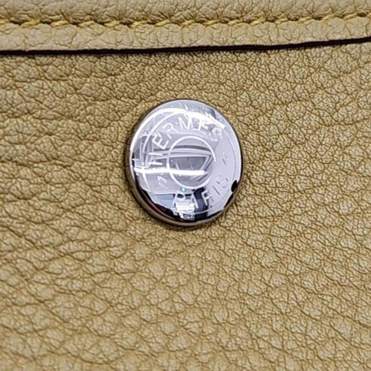 Pre Owned Hermes Beige Negonda Leather Garden Party 30 Tote Bag
