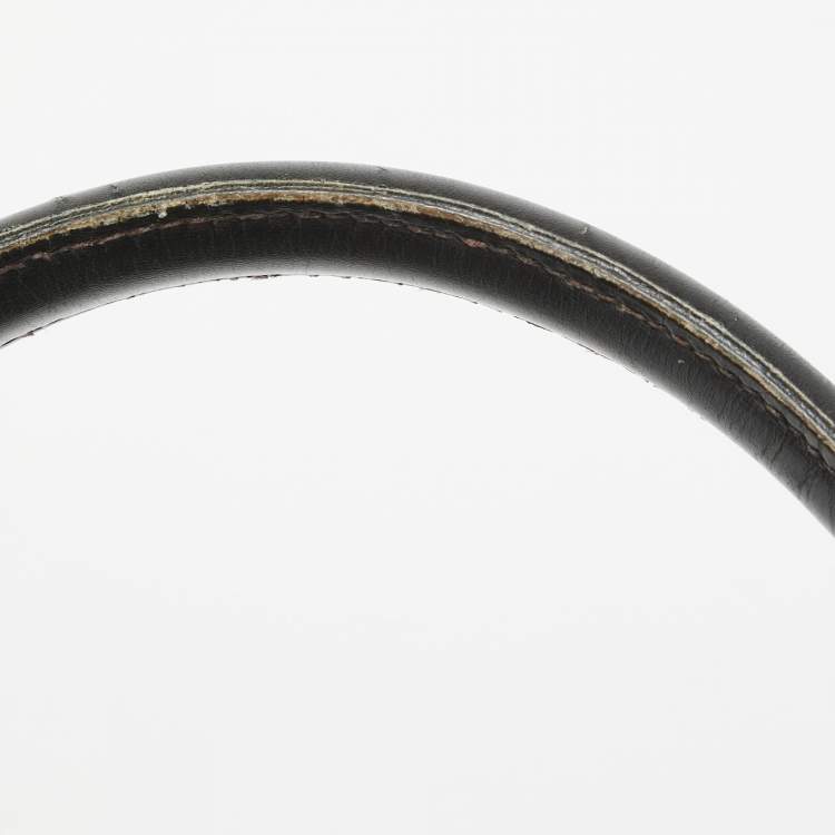 Pre Owned Hermes Noir Box Leather Gold Finish Kelly Sellier 32 Bag