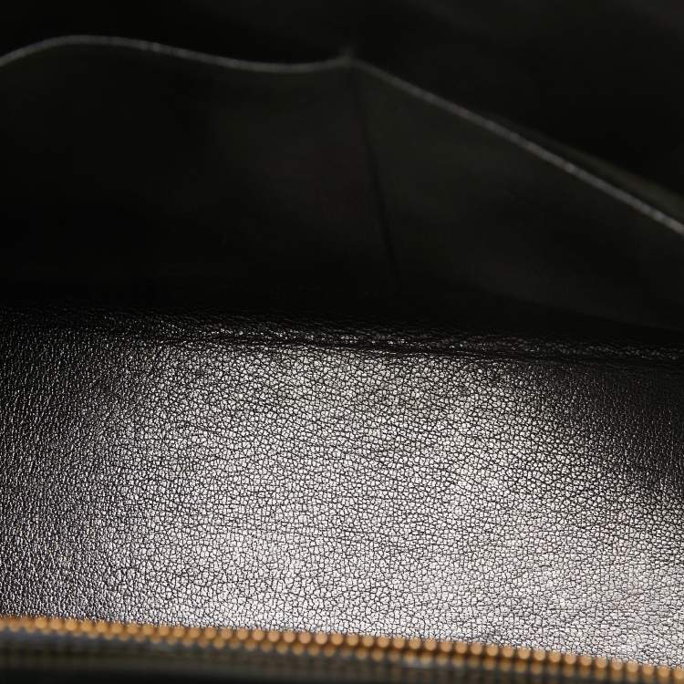 Pre Owned Hermes Noir Box Leather Gold Finish Kelly Sellier 32 Bag