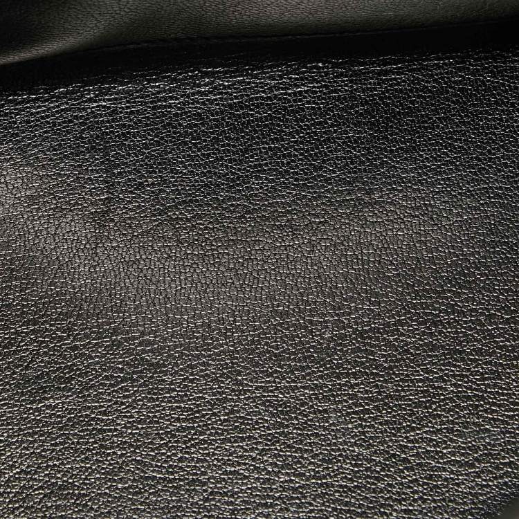 Pre Owned Hermes Noir Box Leather Gold Finish Kelly Sellier 32 Bag