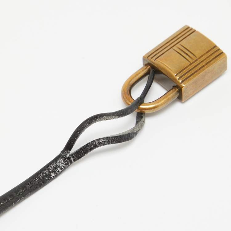 Pre Owned Hermes Noir Box Leather Gold Finish Kelly Sellier 32 Bag