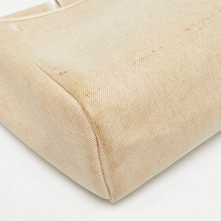 Pre Owned Hermes Natural Canvas and Leather 2-in-1 Herbag Backpack