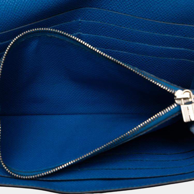 Pre Owned Hermes Blue Epsom Kelly Classic Wallet