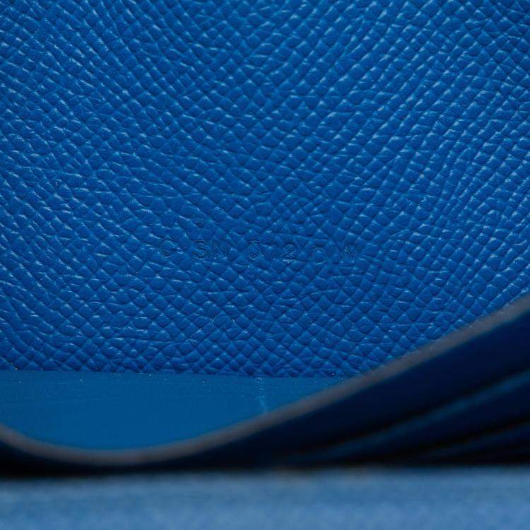 Pre Owned Hermes Blue Epsom Kelly Classic Wallet