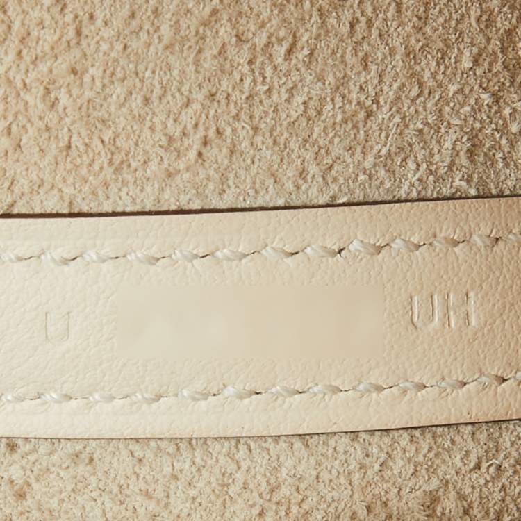 Pre Owned Hermès Nata/Vert/Blanc Swift Leather Lucky Daisy Picotin Lock Micro Bag