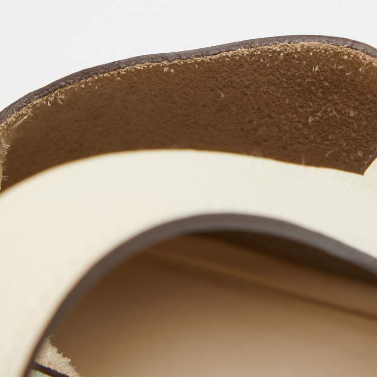 Pre Owned Hermès Nata/Vert/Blanc Swift Leather Lucky Daisy Picotin Lock Micro Bag