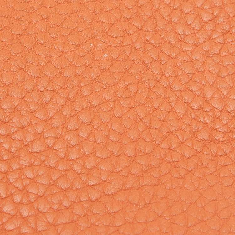 Pre Owned Hermes Feu Taurillon Clemence Palladium Finish Birkin 35 Bag