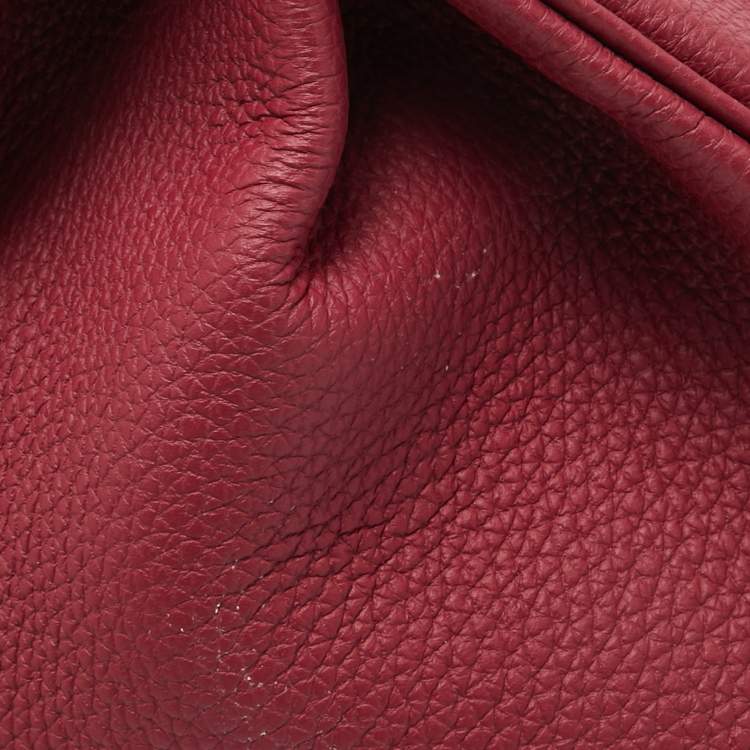 Pre Owned Hermes Ruby Togo Leather Gold Finish Birkin 35 Bag