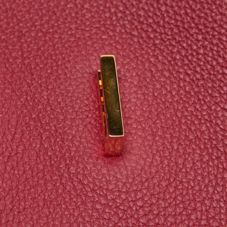 Pre Owned Hermes Ruby Togo Leather Gold Finish Birkin 35 Bag