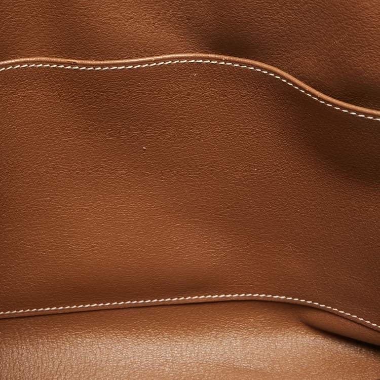 Pre Owned Hermes Gold Togo Leather Gold Finish Birkin 35 Bag