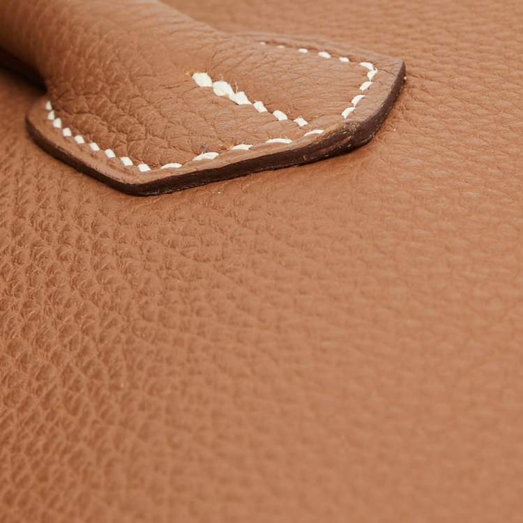 Pre Owned Hermes Gold Togo Leather Gold Finish Birkin 35 Bag