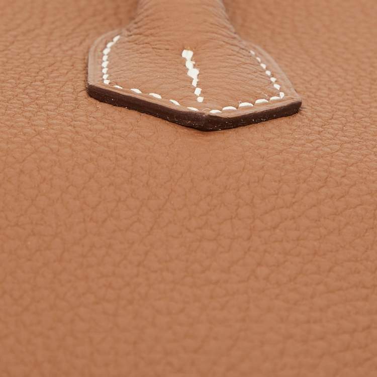 Pre Owned Hermes Gold Togo Leather Gold Finish Birkin 35 Bag