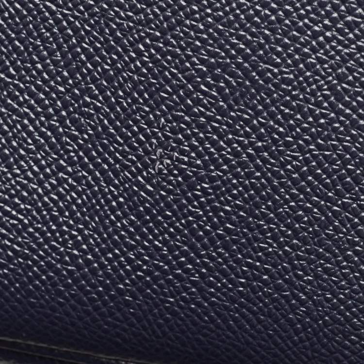 Pre Owned Hermes Bleu Indigo/Noir/Terre Battue Epsom Leather Picotin Lock Tressage 22 Bag