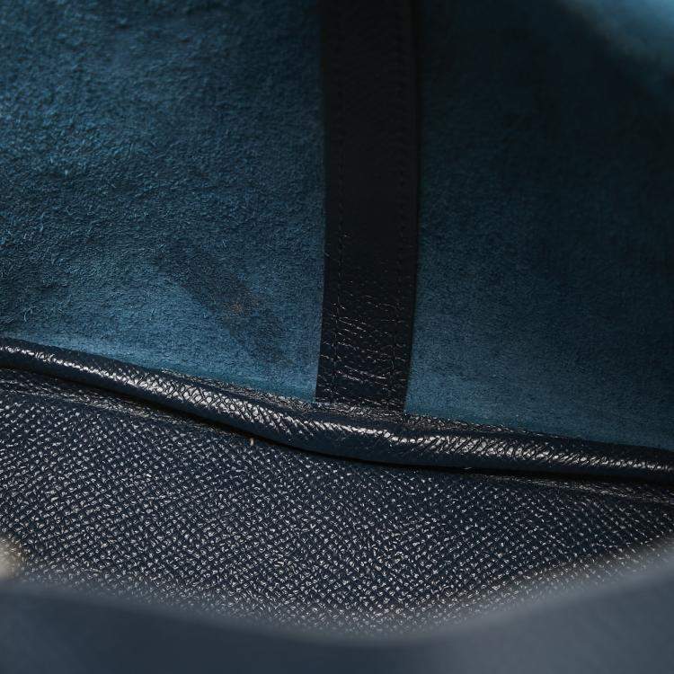 Pre Owned Hermes Bleu Indigo/Noir/Terre Battue Epsom Leather Picotin Lock Tressage 22 Bag