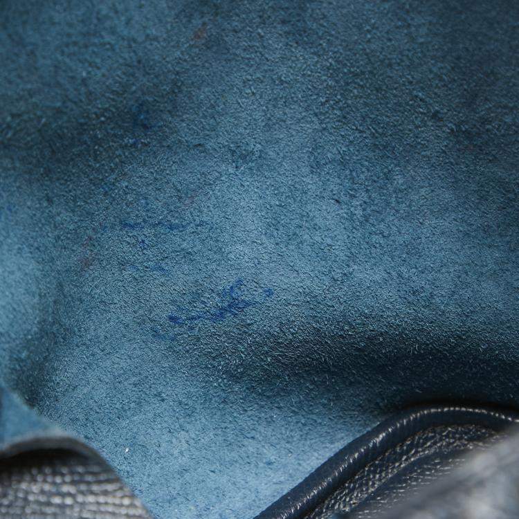 Pre Owned Hermes Bleu Indigo/Noir/Terre Battue Epsom Leather Picotin Lock Tressage 22 Bag