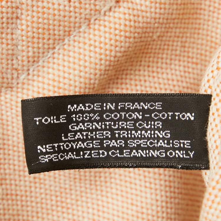 Pre Owned Hermes Peach Canvas Fourre Tout PM Bag
