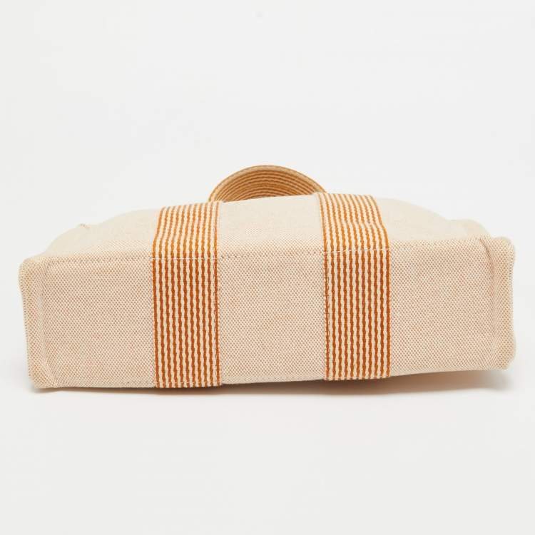 Pre Owned Hermes Peach Canvas Fourre Tout PM Bag