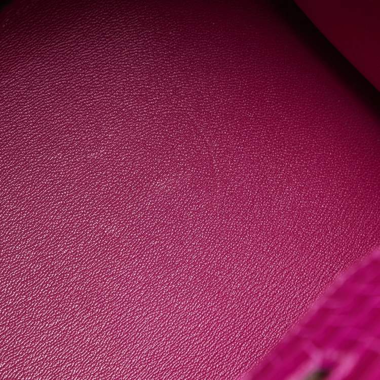 Pre Owned Hermès  Rose Sheherazade Shine Porosus Crocodile Palladium Finish Birkin 35