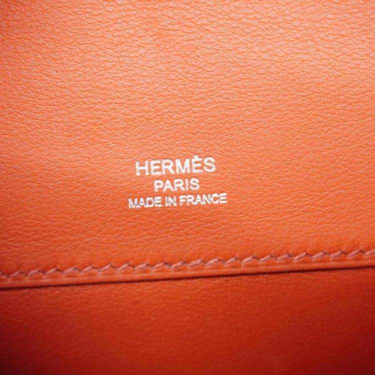 Pre Owned Hermes Sanguine Swift Leather Kelly Cut Clutch Bag