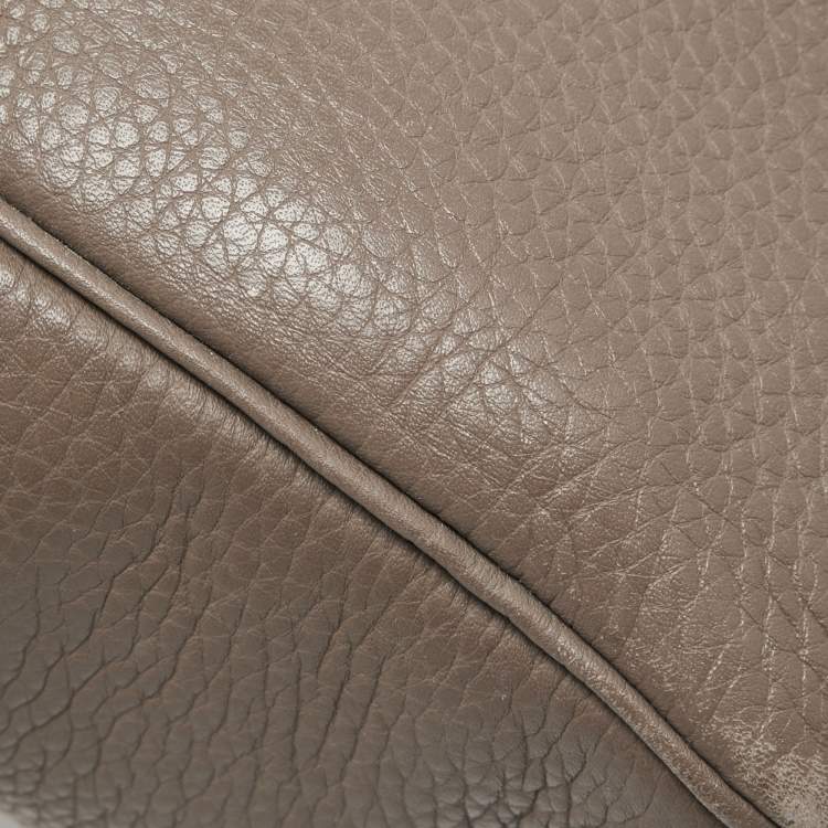 Pre Owned Hermes Etoupe Taurillon Clemence Leather Palladium Finish Kelly Retourne 35 Bag