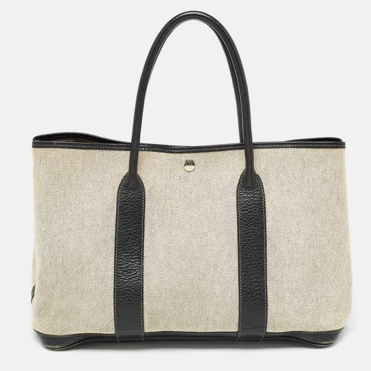 【気品あふれる】HERMES★ガーデンパーティー36 Toile x Negonda エルメス ガーデンパーティ36/PM トレンチ/ゴールド トワル