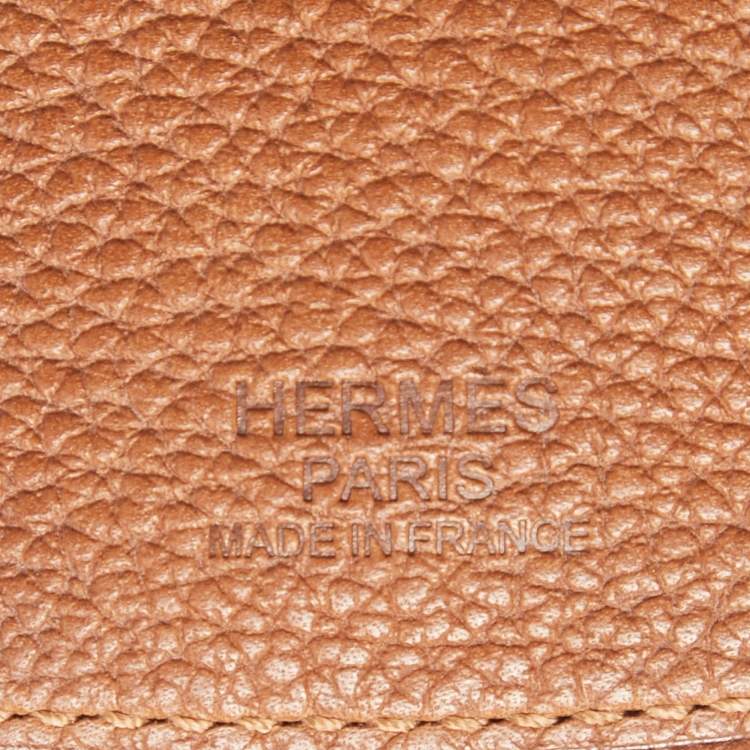 Pre Owned Hermes Fauve/Chevre Pink Barenia Leather Saut Bag