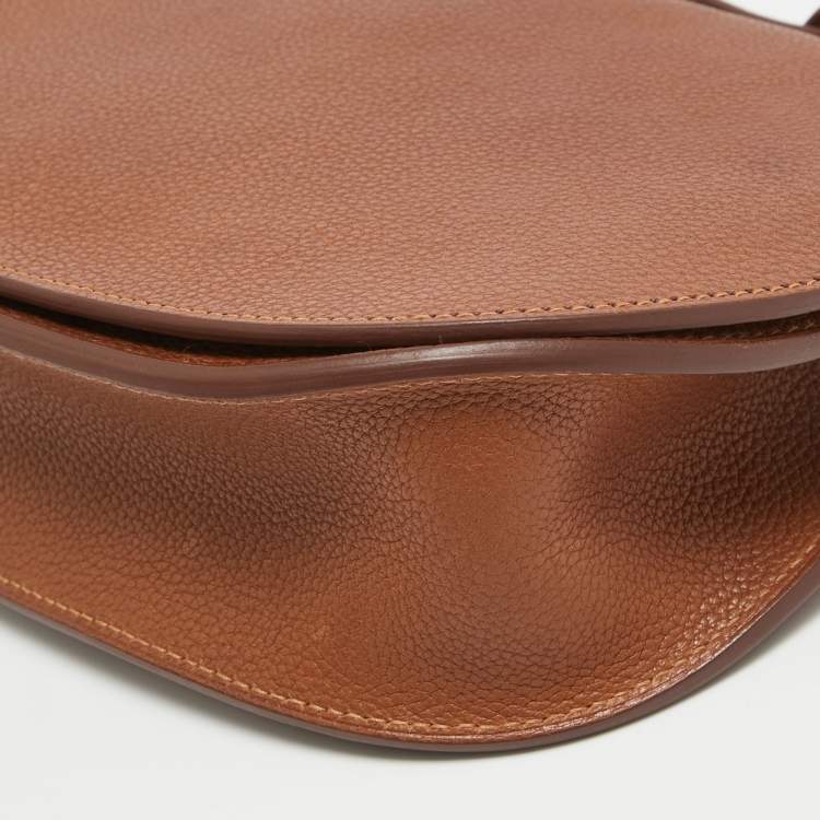 Pre Owned Hermes Fauve/Chevre Pink Barenia Leather Saut Bag