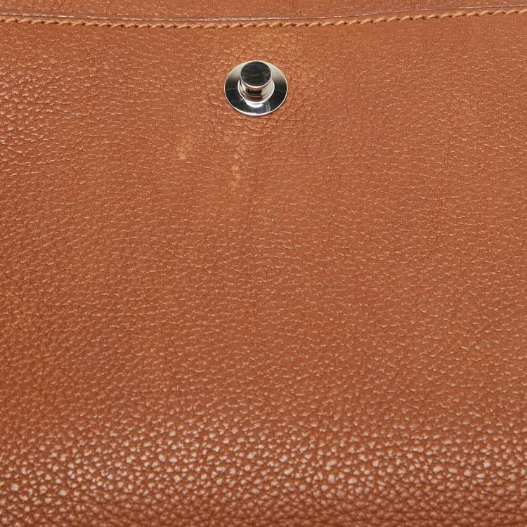 Pre Owned Hermes Fauve/Chevre Pink Barenia Leather Saut Bag