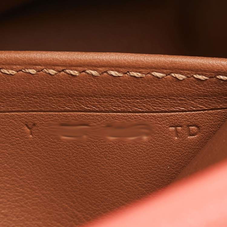 Pre Owned Hermes Fauve/Chevre Pink Barenia Leather Saut Bag