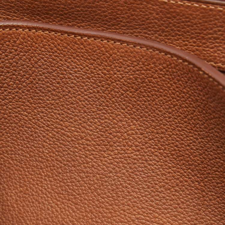 Pre Owned Hermes Fauve/Chevre Pink Barenia Leather Saut Bag