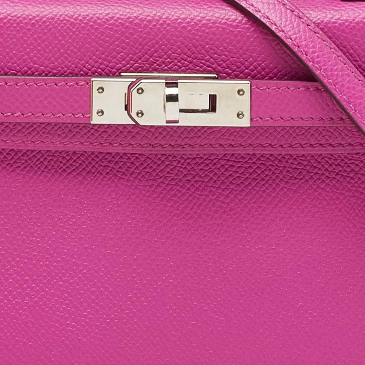 Pre Owned Hermès Magnolia Epsom Leather Palladium Finish Mini Kelly II Sellier 20 Bag