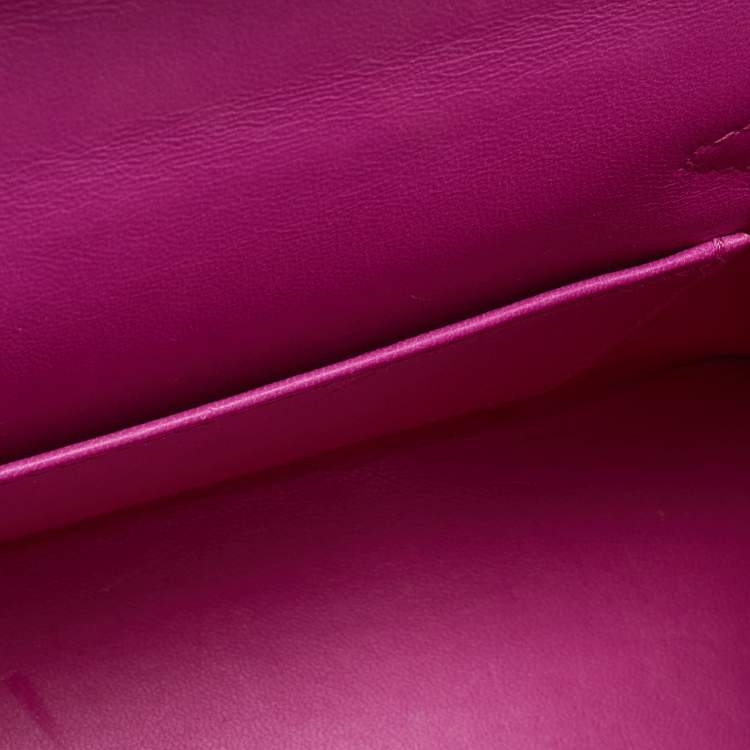 Pre Owned Hermès Magnolia Epsom Leather Palladium Finish Mini Kelly II Sellier 20 Bag